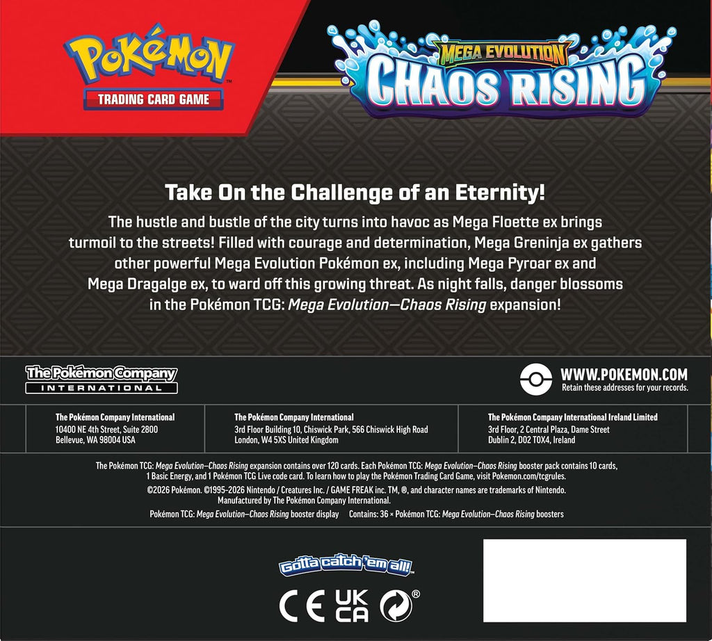 Pokémon TCG: Mega Evolution - Chaos Rising 1 x Booster Pack, Sammelkartenspiel