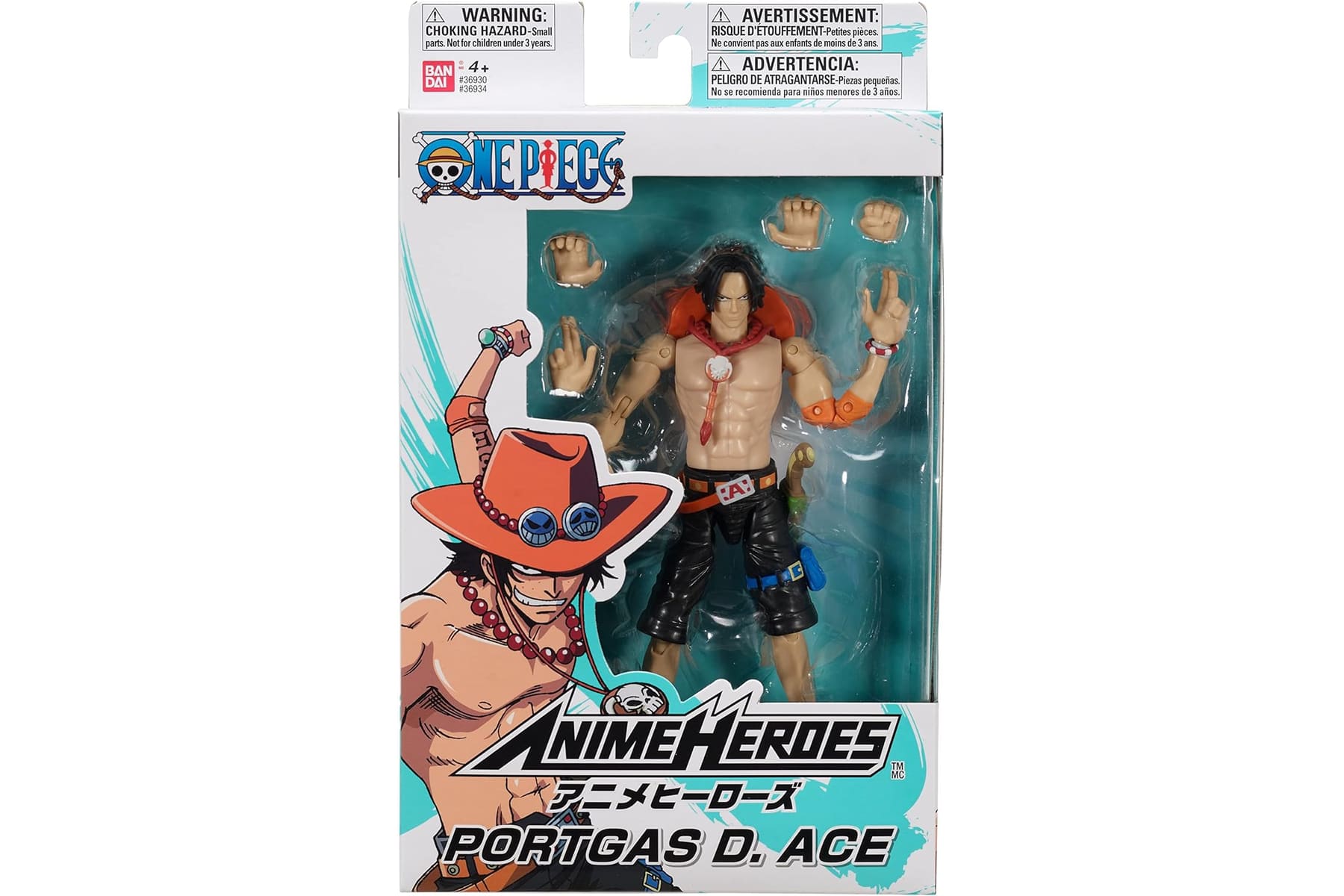 BANDAI – Anime Heroes – One Piece Figur – Lorenor Zorro 17 cm Three Sword Style – Offizielle Lizenz One Piece – Bewegliche Manga Figur Zorro 3 Schwerter – Spielzeug für Kinder ab 4 Jahren – 37052