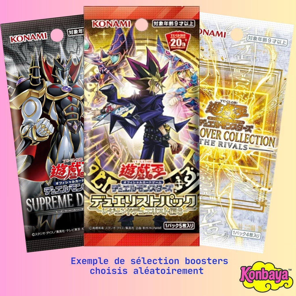 Pack 3 Boosterpacks YU-Gi-Oh! Japanisch zufällig – Offizielle Karten – Konbaya Selection – Versandschutz