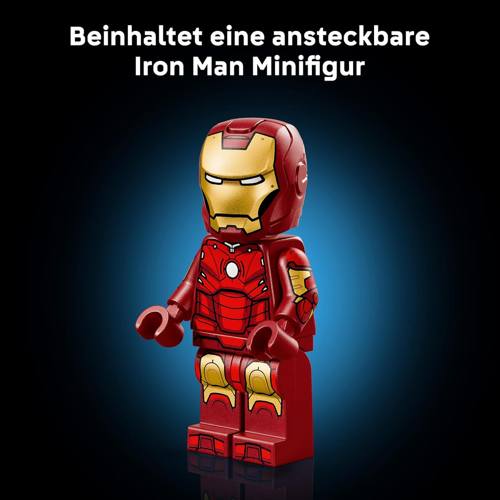 LEGO | Marvel Iron Man Mark 3 Sammleredition - Avengers Bauset für Erwachsene - Modellbau mit Minifigur, Ständer und Namensschild - Kreatives Geschenk für Männer, Frauen und Allen Fans - 76344