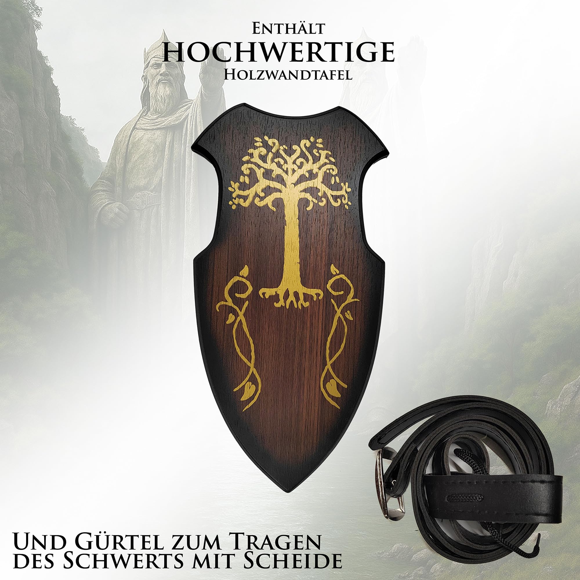 Der Herr der Ringe - LOTR Schwert, Filmschwert, echt, aus Stahl, Der Hobbit, Zauberer Merch, Aragorn Sword, Deko für Sammler und als Geschenk