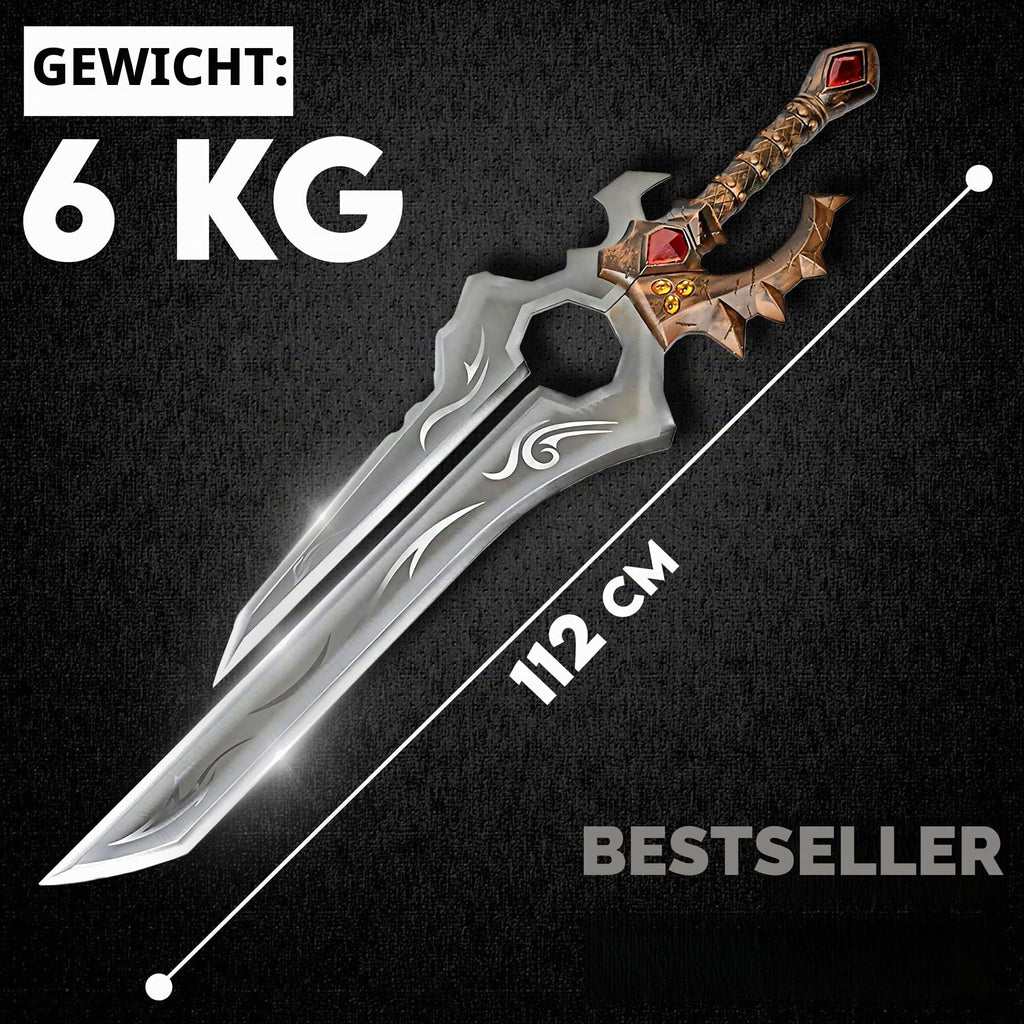 Swords and more Frostmourne Schwert Replik, Lich King Frostmourne Schwert Replikat 106 cm, World of Warcraft, Gaming Deko, Schwert aus Metall für Wow Cosplay, Deko Schwert & Gamer Geschenk