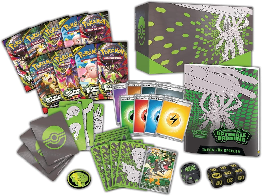 Pokemon Mega Entwicklungen Dunkelnacht – Top Trainer Box TTB - Deutsch NEU & OVP und BB-Toy-Trades-Toploader