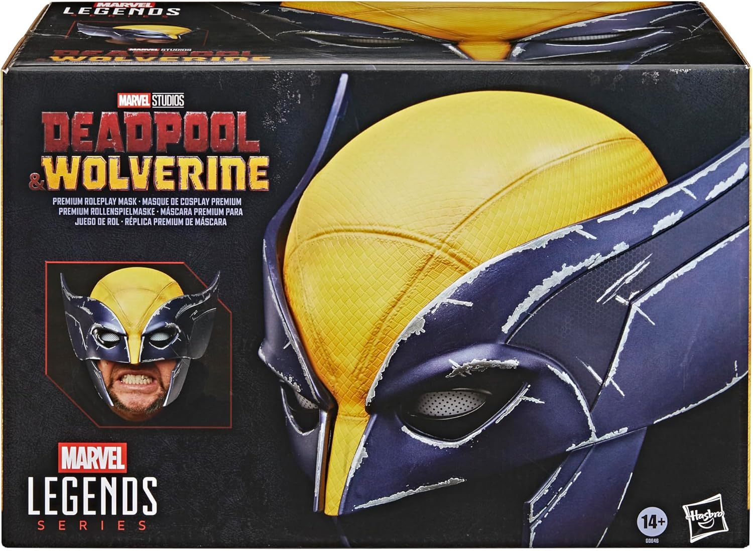 Marvel Legends Series Wolverine Premium Role Play Mask, Yellow