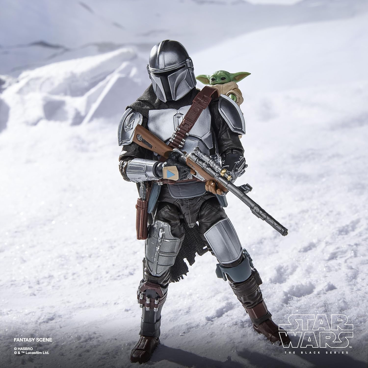 Star Wars The Black Series The Mandalorian & Grogu, Deluxe Collectible Action Figure Gift The Mandalorian & Grogu, 15 cm Scale