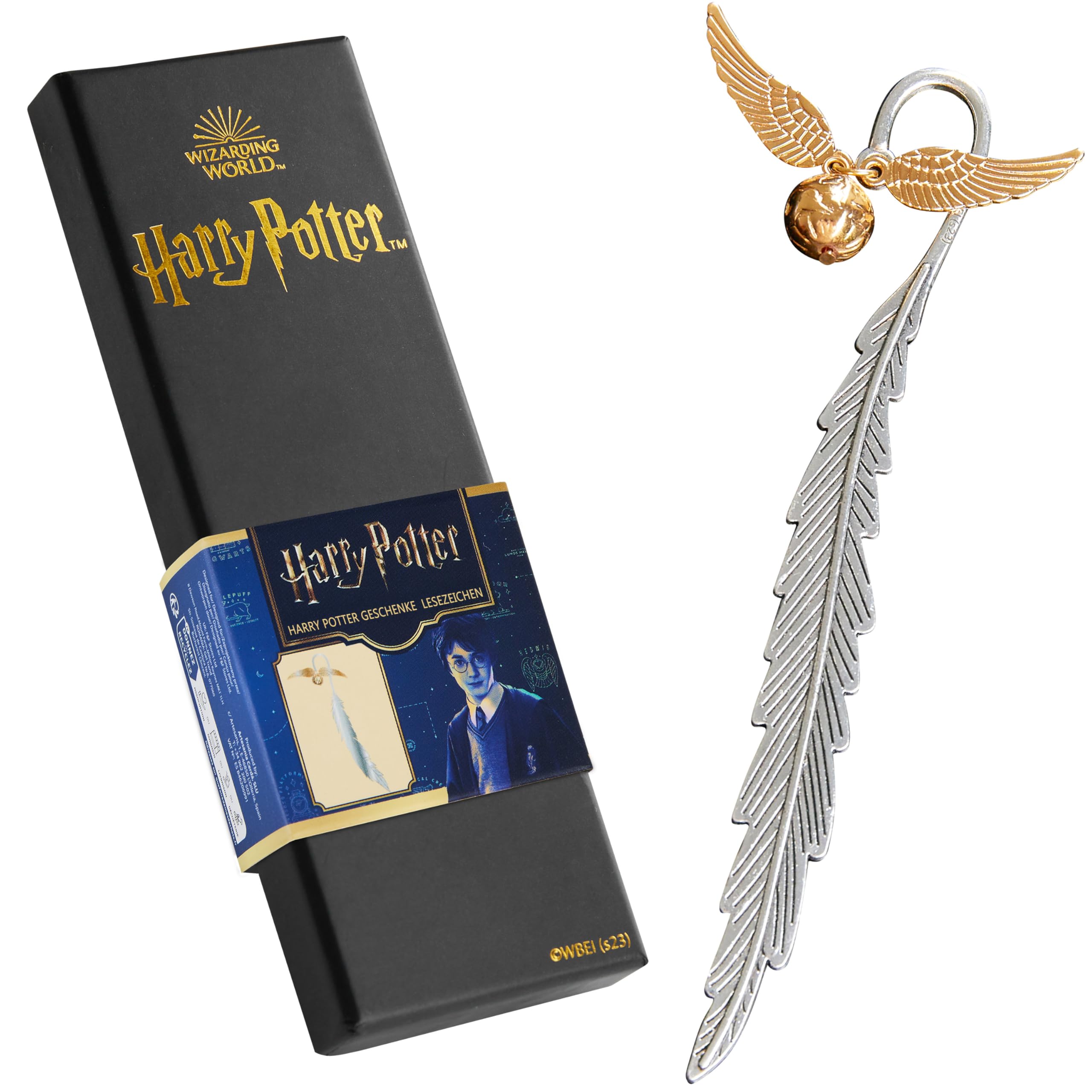Harry Potter Metal Bookmark with Charm, Beautiful Bookmark for Kids, Adults, and Teachers, Magical Themed Book Accessories, Gifts for Book Lovers (Silver/Gold)
