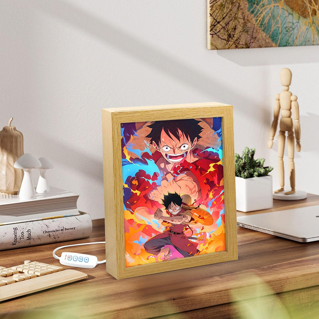 Bocguy Japanischer Anime Juju inspirierte beleuchtete Gemälde, LED Wandkunst Dekor,Jujutsu Kaisen Manga, LED Desktop-Rahmen für Heimdekoration,Kreatives Schlafzimmer und Geschenk