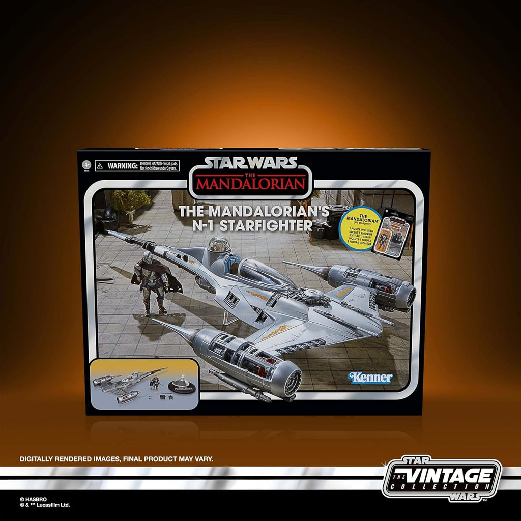 Hasbro Star Wars The Vintage Collection Mandalorian's N-1 Starfighter, Action-Figur (9,5 cm) und Fahrzeug zu The Mandalorian
