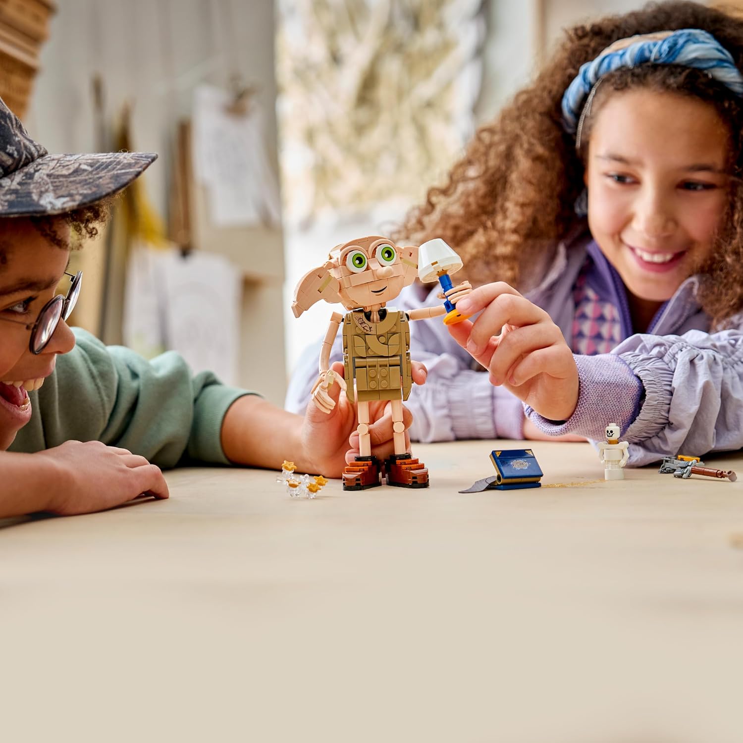 LEGO Harry Potter Dobby the Free Elf Toy - Model Convertible into a Kreacher Figure - DIY Kids' Room Decor - Gift for Girls, Boys, and Fans Ages 8+ - 76469
