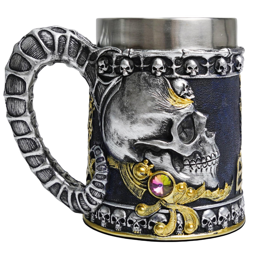 ZONSUSE Mittelalter Drache Kelch, Gotischer Drachen Kelch, Flugsaurier Edelstahl Weinkelch, Roter Drache auf Kreuzsockel, Magischer Dragon Goblet,Idee Geschenk für Fantasy Fans 200ml (Rot Goblet)