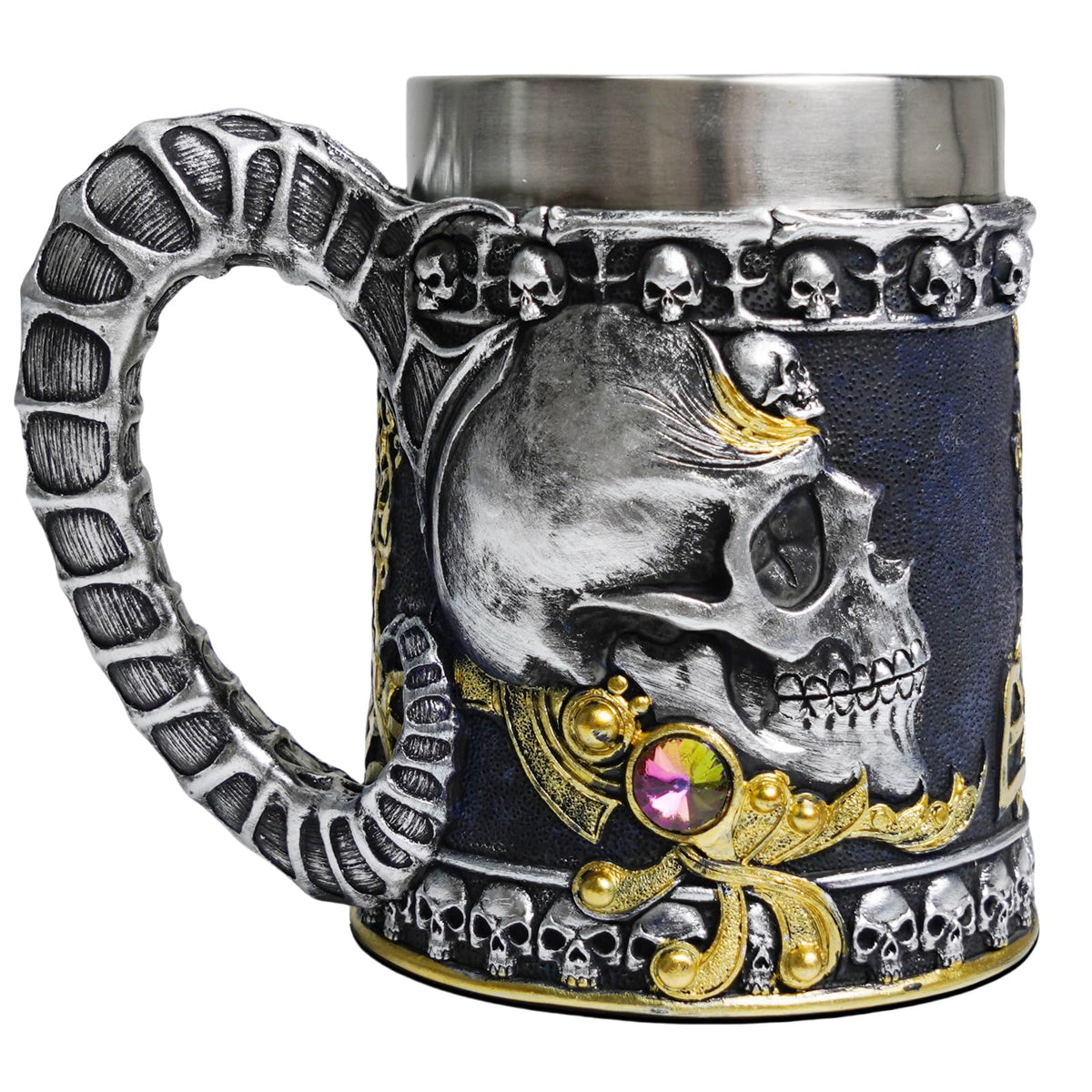 ZONSUSE Mittelalter Drache Kelch, Gotischer Drachen Kelch, Flugsaurier Edelstahl Weinkelch, Roter Drache auf Kreuzsockel, Magischer Dragon Goblet,Idee Geschenk für Fantasy Fans 200ml (Rot Goblet)