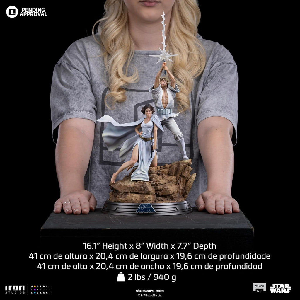 Iron Studios Statue Art Scale 1/10 Luke und Leia Star Wars 41 cm