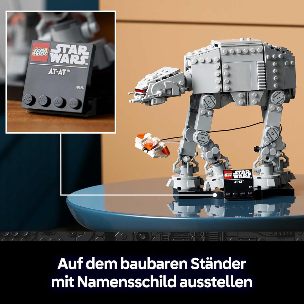 LEGO Star Wars 75440 AT-AT - Modellbau Set für Erwachsene - Mit Snowspeeder, Ständer & Namensschild - DIY Deko fürs Regal - Geschenk für Fans von Das Imperium schlägt zurück