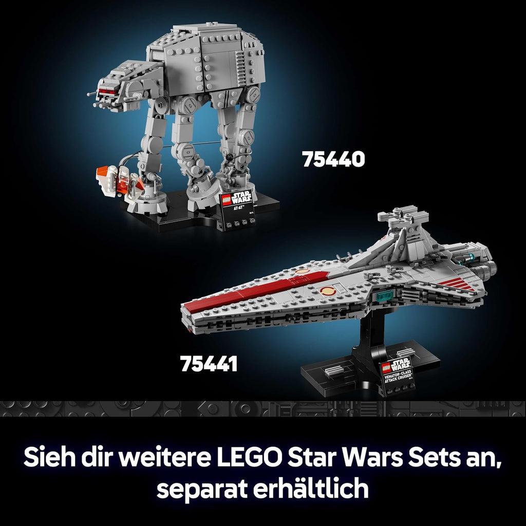 LEGO Star Wars 75440 AT-AT - Modellbau Set für Erwachsene - Mit Snowspeeder, Ständer & Namensschild - DIY Deko fürs Regal - Geschenk für Fans von Das Imperium schlägt zurück