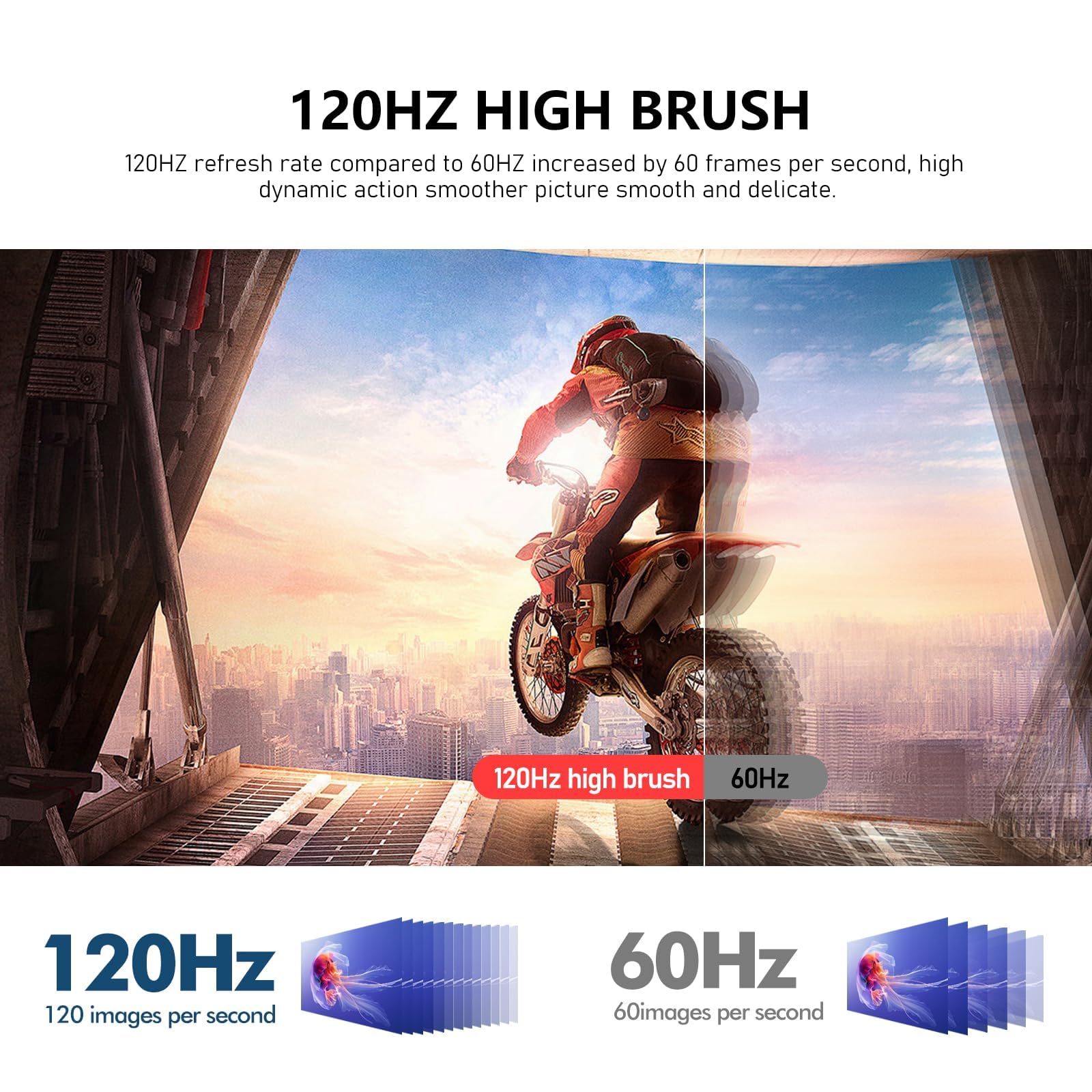 Gawfolk UltraWide Monitor 34 Zoll IPS, Gaming PC Bildschirm 120Hz DFHD(2560×1080P), 21:9 Rahmenloses Computerbildschirm mit FreeSync, HDMI, DisplayPort, VESA 75 * 75mm, Schwarz