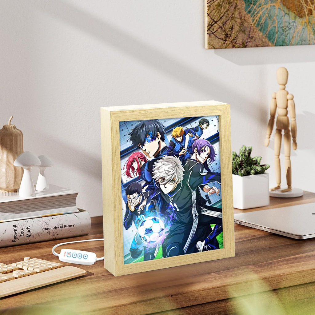 Bocguy Japanischer Anime Juju inspirierte beleuchtete Gemälde, LED Wandkunst Dekor,Jujutsu Kaisen Manga, LED Desktop-Rahmen für Heimdekoration,Kreatives Schlafzimmer und Geschenk