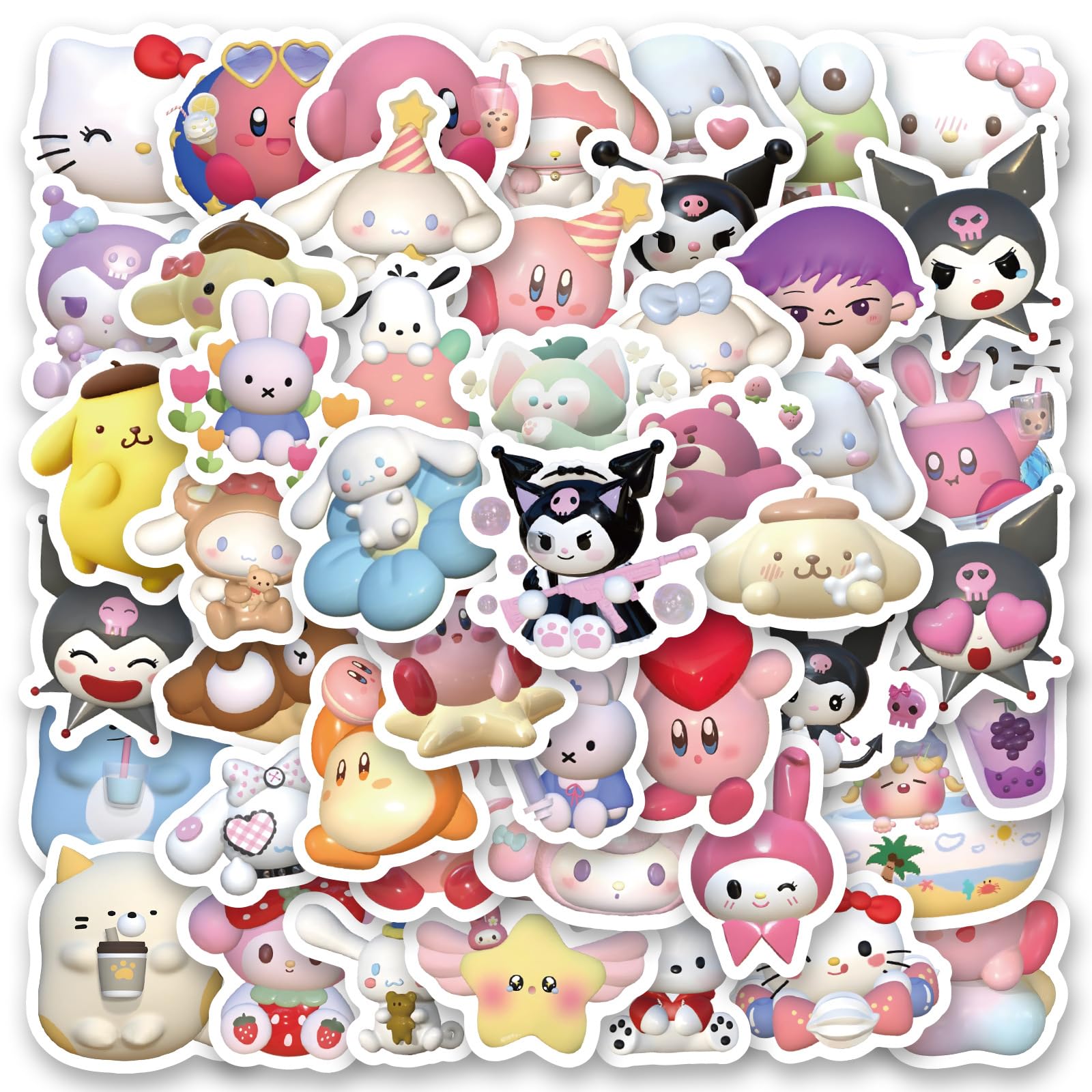 100 Stück One Piece Aufkleber für Wasserflaschen, Laptop, Computer, Skateboard, niedliches Aufkleber-Geschenk für Kinder, Teenager, wasserdicht