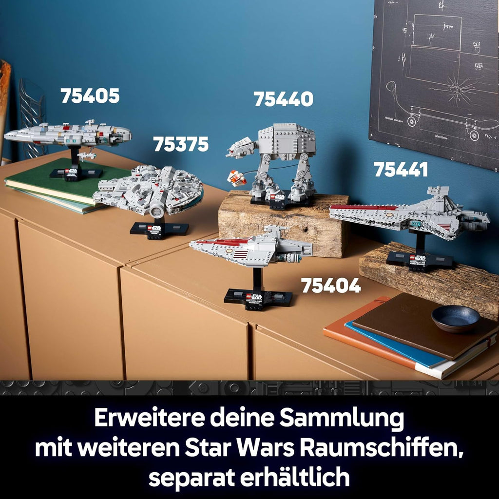 LEGO Star Wars 75440 AT-AT - Modellbau Set für Erwachsene - Mit Snowspeeder, Ständer & Namensschild - DIY Deko fürs Regal - Geschenk für Fans von Das Imperium schlägt zurück