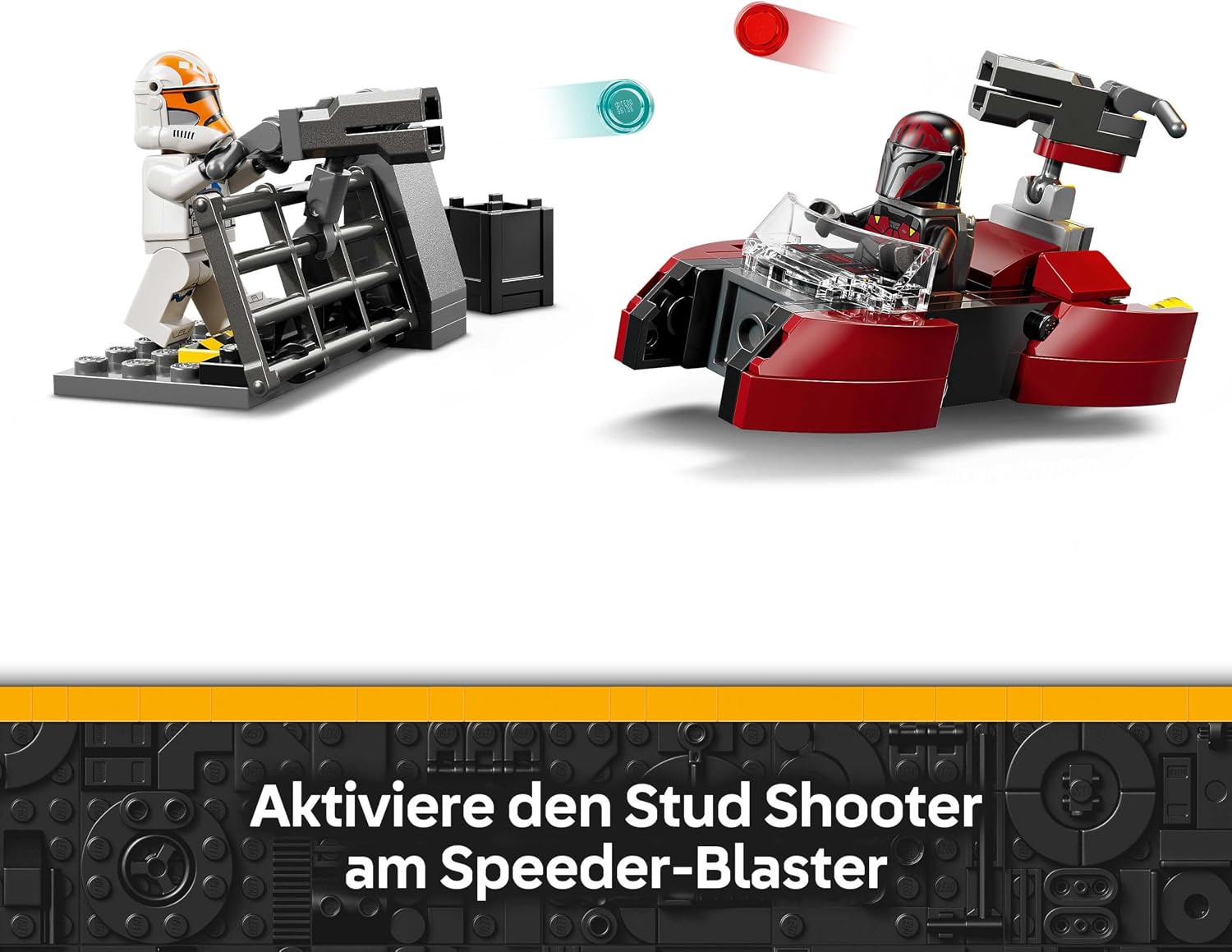 LEGO Star Wars 75449 Belagerung von Mandalore Battle Pack - Action-Spielzeug mit 2 Mandalorianer- & 2 Klontruppler-Minifiguren sowie Speederbike & Blastern - Geschenk für Kinder ab 6 Jahren & Fans