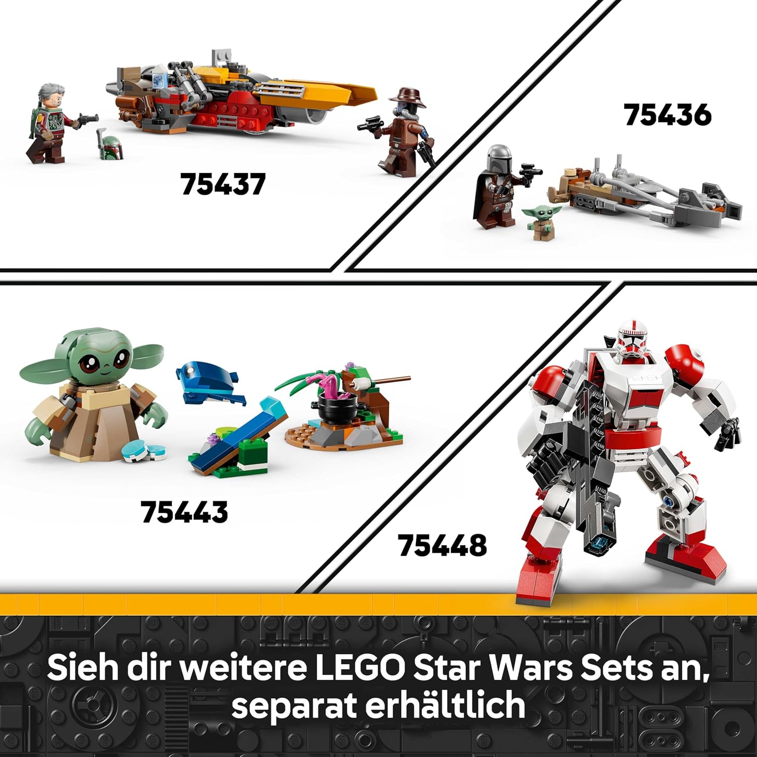 LEGO Star Wars 75449 Belagerung von Mandalore Battle Pack - Action-Spielzeug mit 2 Mandalorianer- & 2 Klontruppler-Minifiguren sowie Speederbike & Blastern - Geschenk für Kinder ab 6 Jahren & Fans