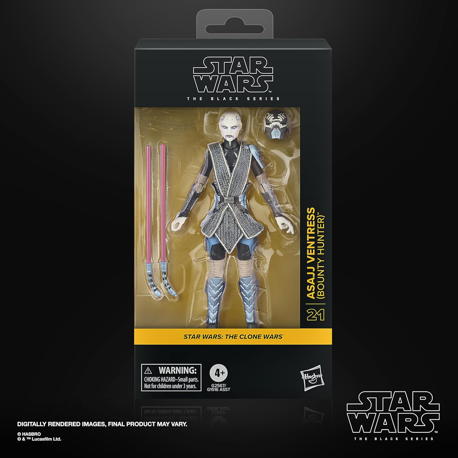 Star Wars The Black Series Asajj Ventress (Bounty Hunter), The Clone Wars Collectible Action Figure (6-Inch)