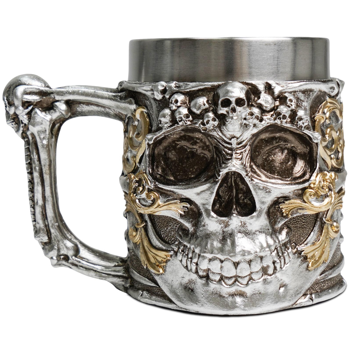 ZONSUSE Mittelalter Drache Kelch, Gotischer Drachen Kelch, Flugsaurier Edelstahl Weinkelch, Roter Drache auf Kreuzsockel, Magischer Dragon Goblet,Idee Geschenk für Fantasy Fans 200ml (Rot Goblet)