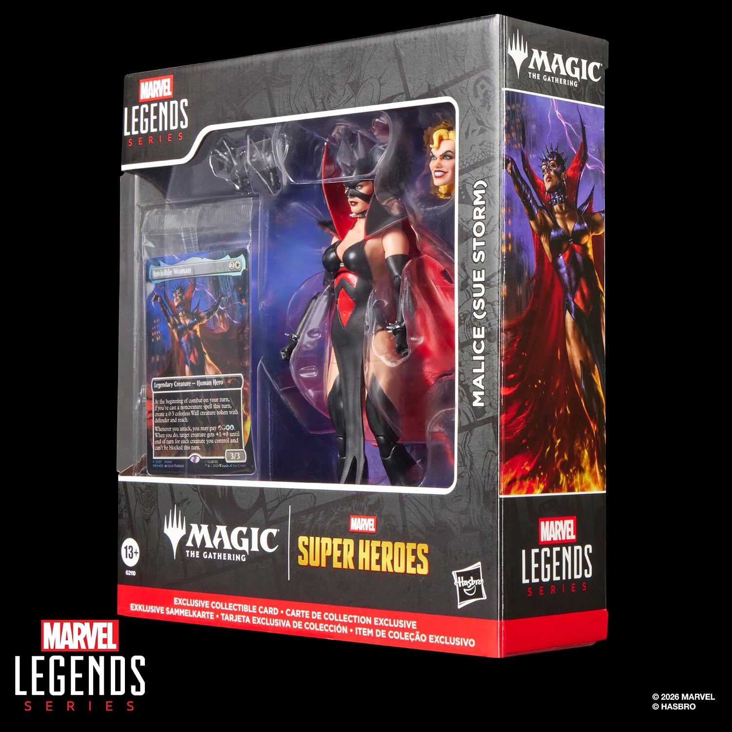 Marvel Legends Series Marvel Super Heroes Magic: The Gathering Malice (Sue Storm), Fantastic Four Action-Figur (15 cm) Plus Exklusive Foil-Sammelkarte für das Trading Card Spiel