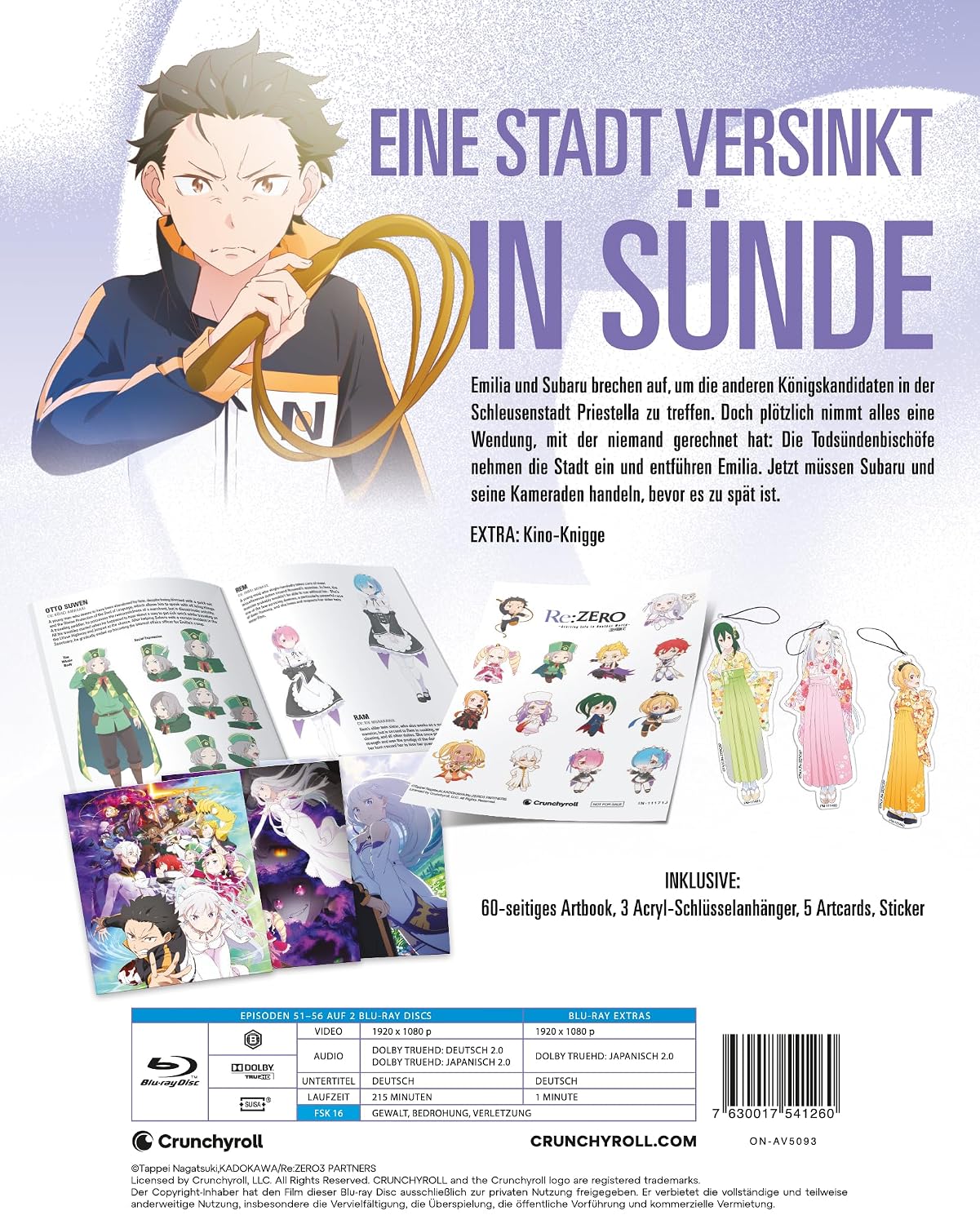 Re:ZERO - Starting Life in Another World - Staffel 3 - Vol.1 - [Blu-ray] mit Sammelschuber