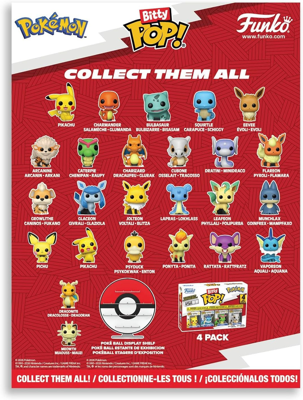 Funko Bitty POP! Countdown Calendar: Pokemon - Adventskalender - 24 Tage voller Überraschungen - Sammelbar Vinyl Mini Figures - Mystery-Box - Geschenkidee - Weihnachts-Countdown