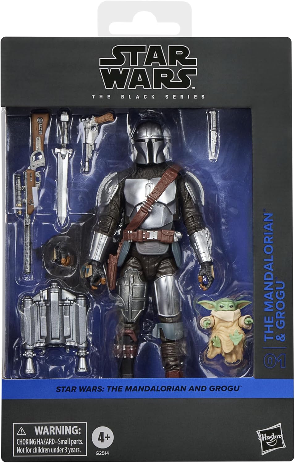 Star Wars The Black Series The Mandalorian & Grogu, Deluxe Collectible Action Figure Gift The Mandalorian & Grogu, 15 cm Scale