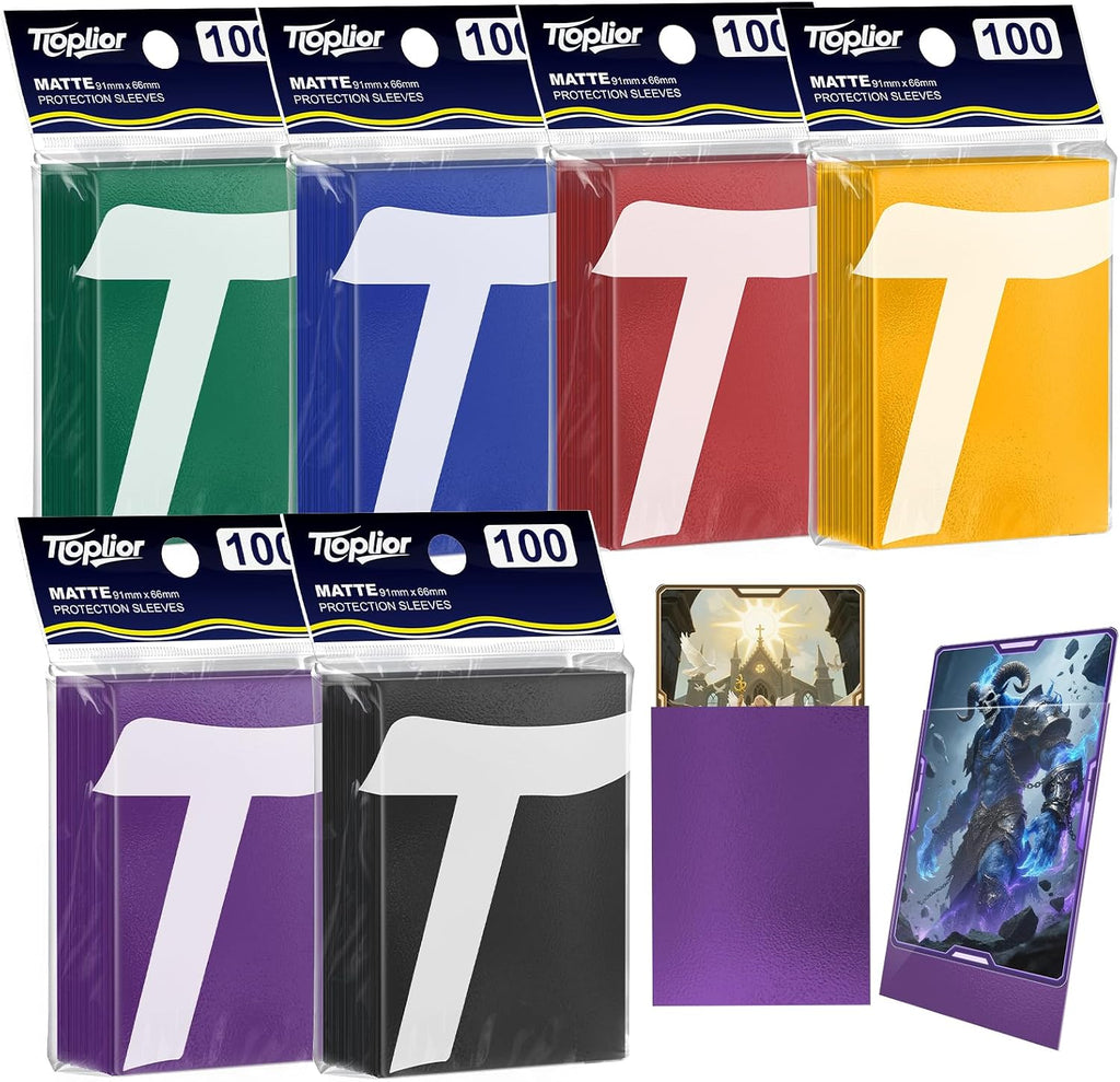600ct Sammelkartenhülle Perfekte Passform MTG Kartenhüllen Sportkartenschutz für Fotokarte, Standard TCG Karten Sleeve Fit für Magic Baseball Card 66 * 91 mm (600)