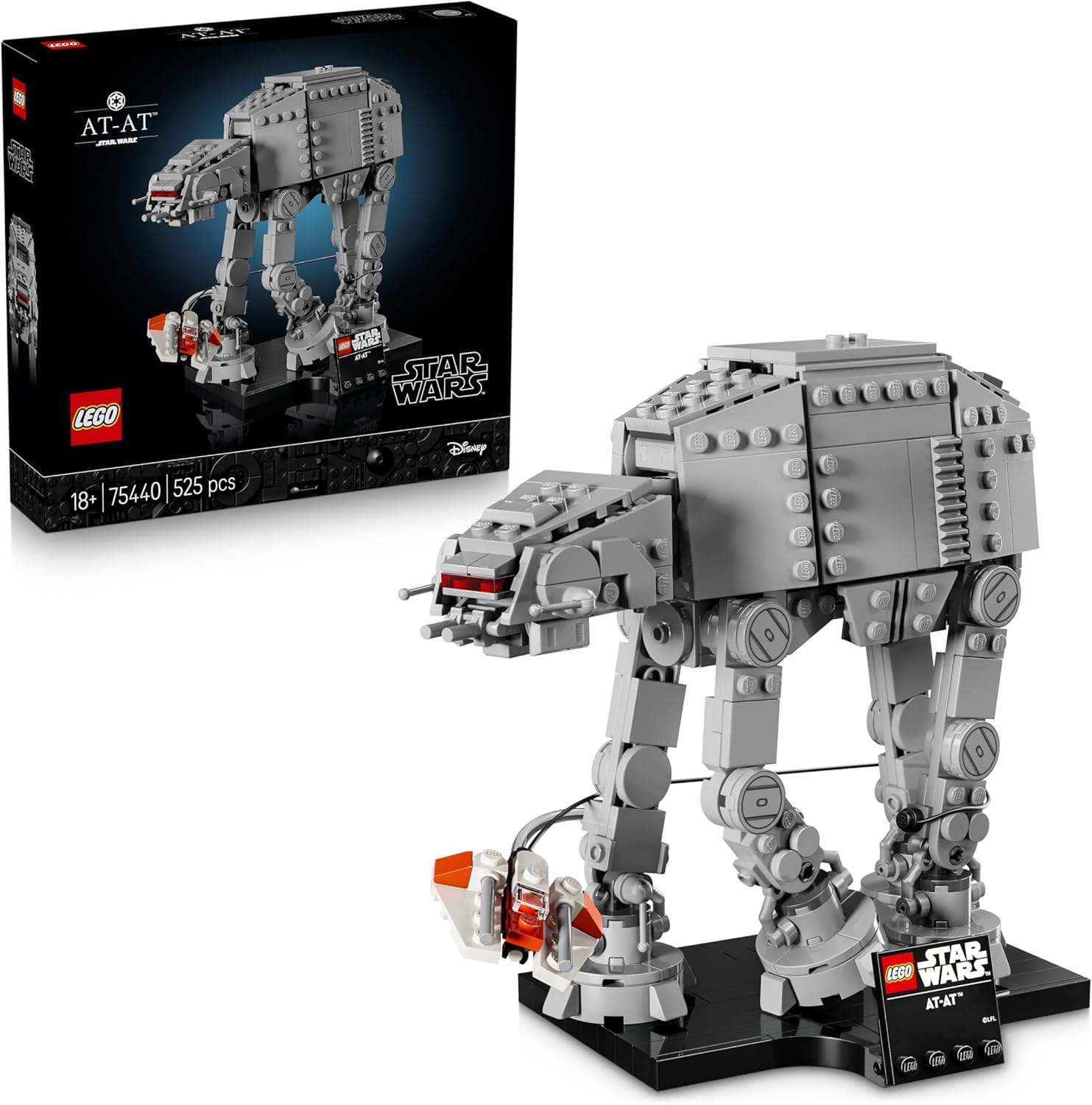 LEGO Star Wars 75440 AT-AT - Modellbau Set für Erwachsene - Mit Snowspeeder, Ständer & Namensschild - DIY Deko fürs Regal - Geschenk für Fans von Das Imperium schlägt zurück