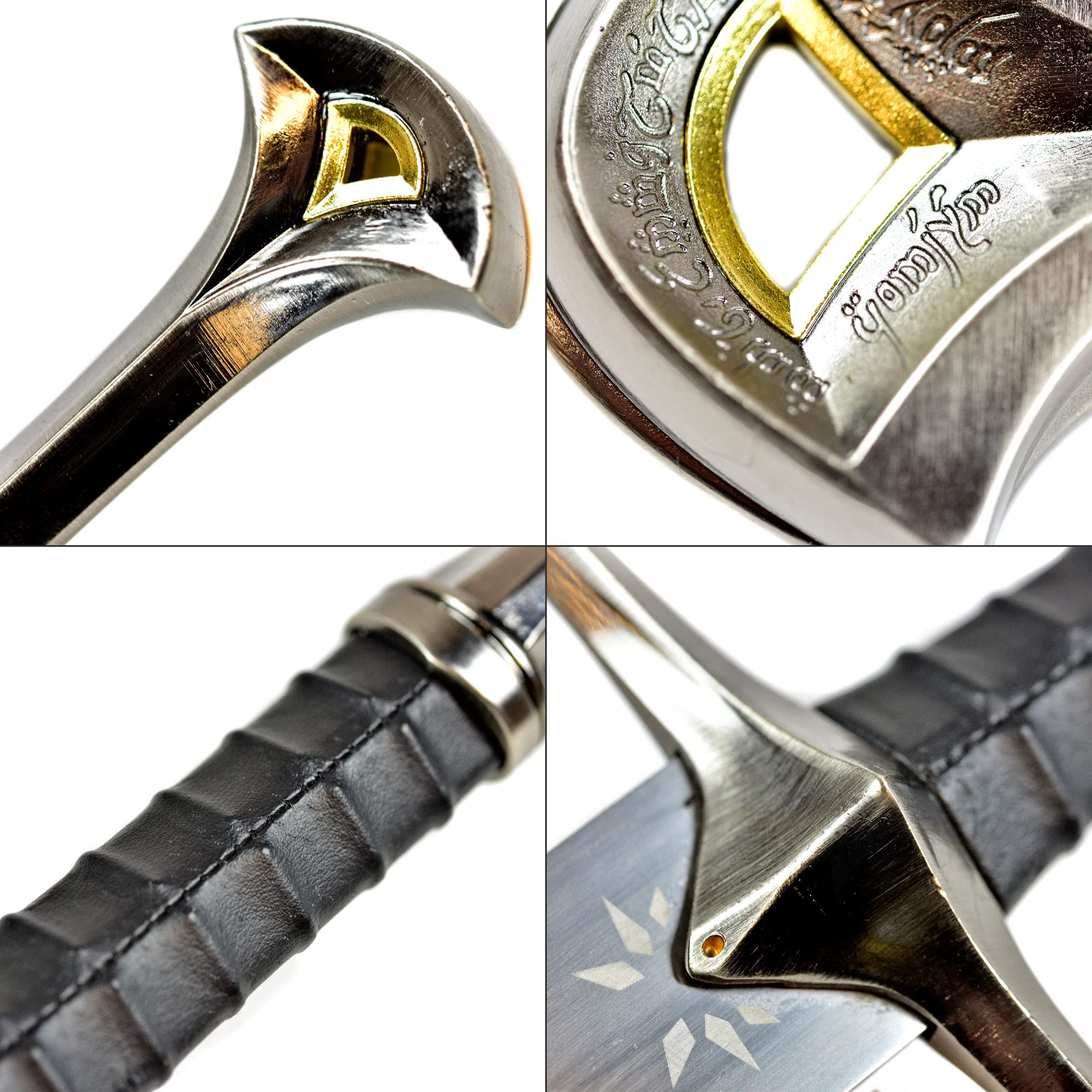 Der Herr der Ringe - LOTR Schwert, Filmschwert, echt, aus Stahl, Der Hobbit, Zauberer Merch, Aragorn Sword, Deko für Sammler und als Geschenk