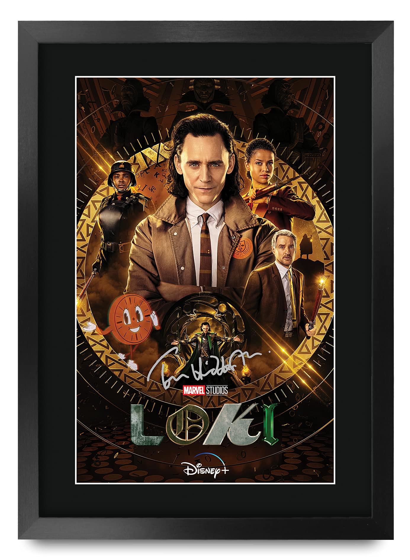 HWC Trading Loki Gifts Printed Signed Autograph Photo for TV Memorabilia Fans - A3 Framed