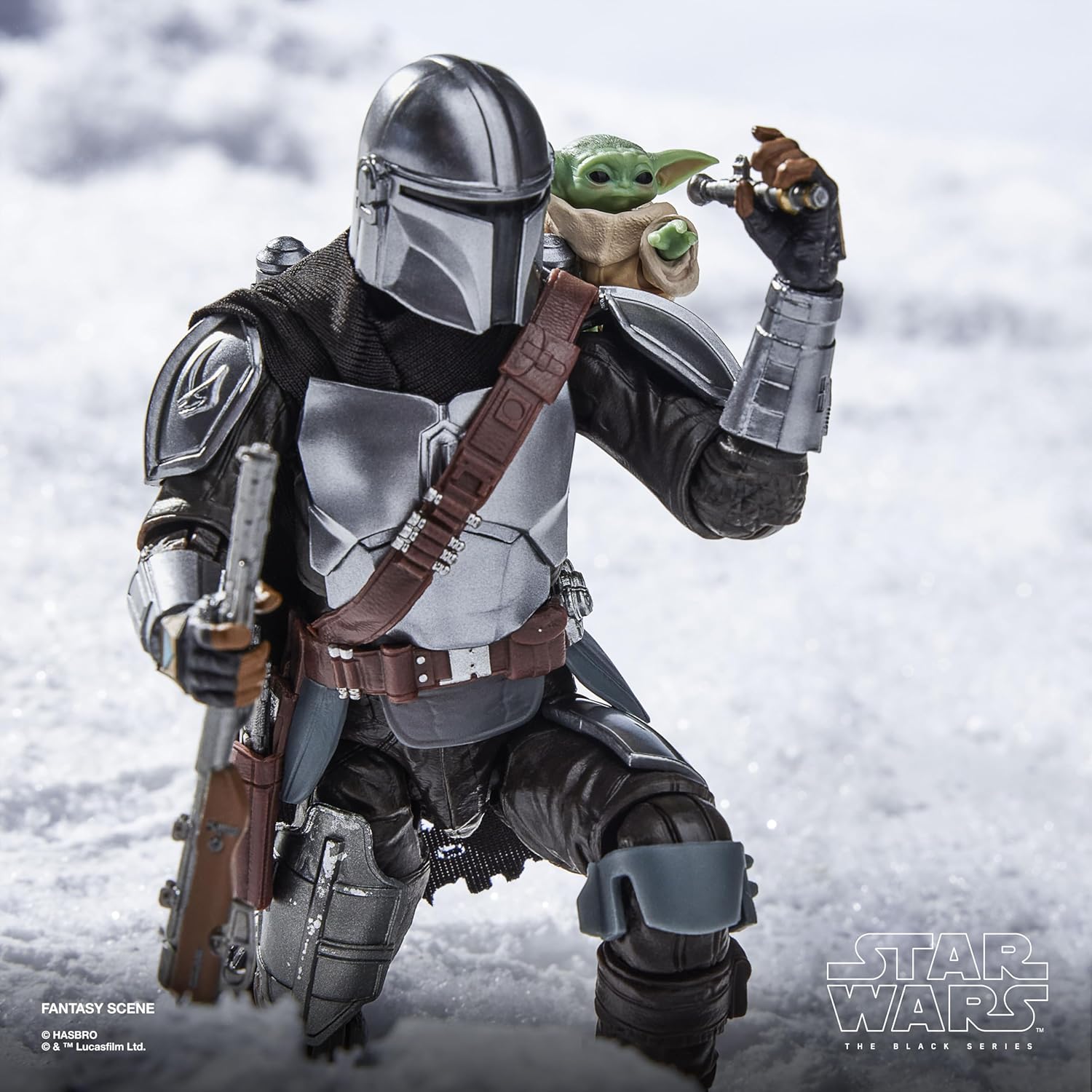 Star Wars The Black Series The Mandalorian & Grogu, Deluxe Collectible Action Figure Gift The Mandalorian & Grogu, 15 cm Scale