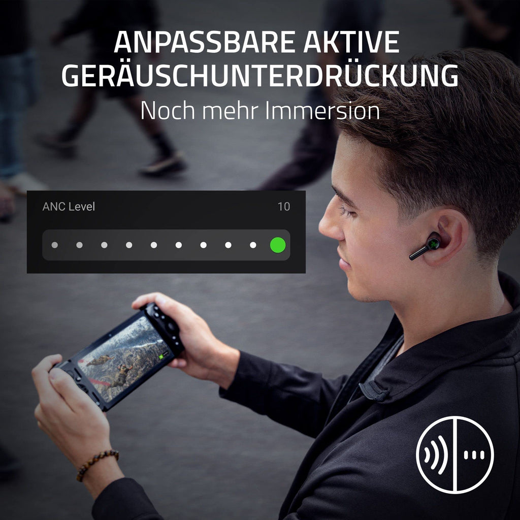 Razer Hammerhead HyperSpeed - Drahtlose Multiplattform-Gaming in ear Kopfhörer für Xbox (True Wireless Gaming Earbuds mit HyperSpeed Wireless & Bluetooth 5.3, Chroma RGB) Schwarz