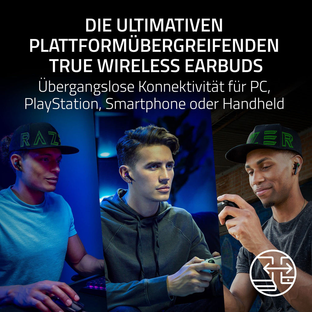 Razer Hammerhead HyperSpeed - Drahtlose Multiplattform-Gaming in ear Kopfhörer für Xbox (True Wireless Gaming Earbuds mit HyperSpeed Wireless & Bluetooth 5.3, Chroma RGB) Schwarz