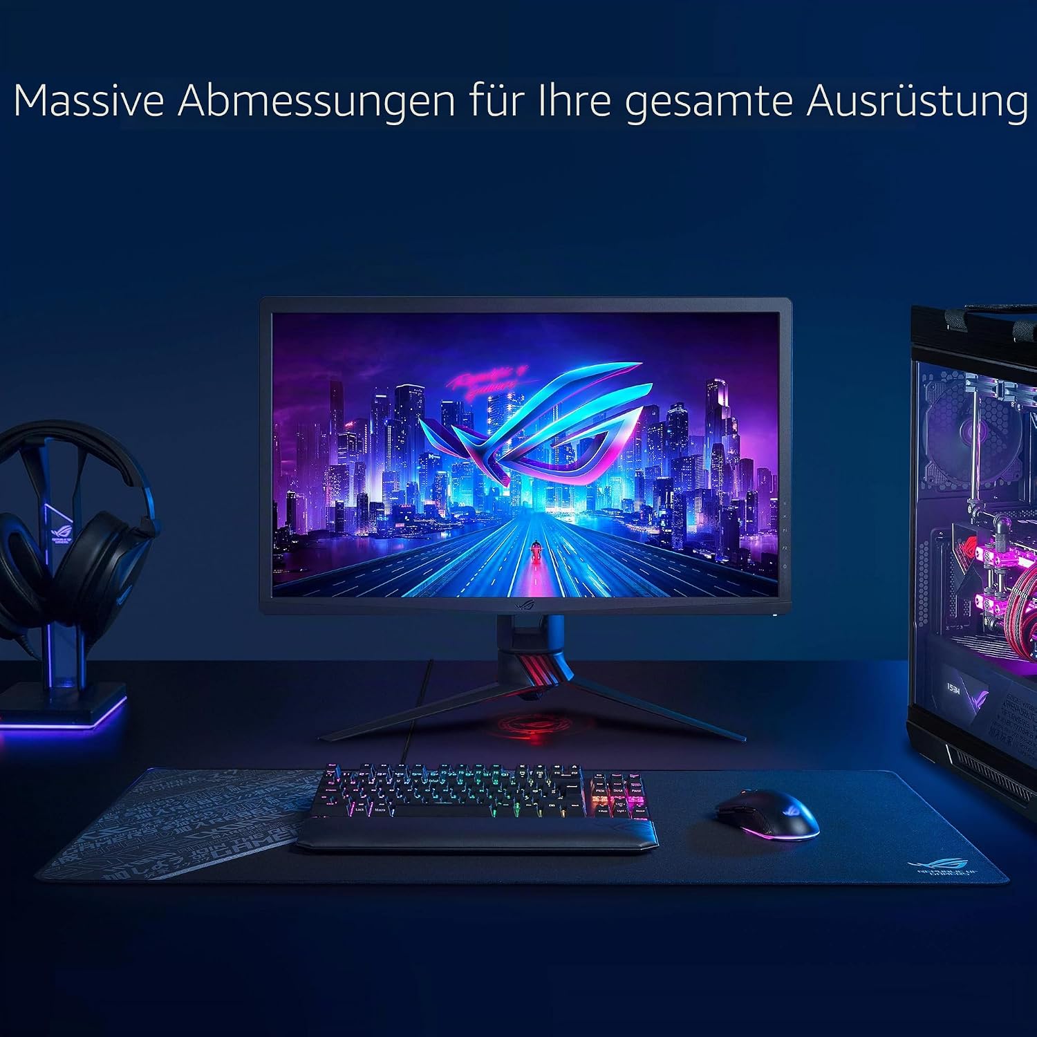 Asus ROG Sheath BLK LTD Gaming Mauspad (Tischunterlage, extra groß, rutschfest, langlebig) dunkelgrau
