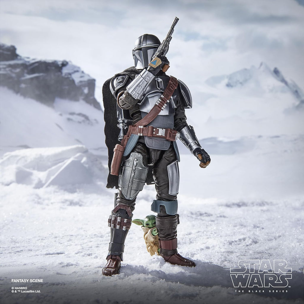 Star Wars The Black Series Der Mandalorianer & Grogu, Deluxe Action-Figurengeschenk zum Sammeln The Mandalorian & Grogu, Skala 15 cm