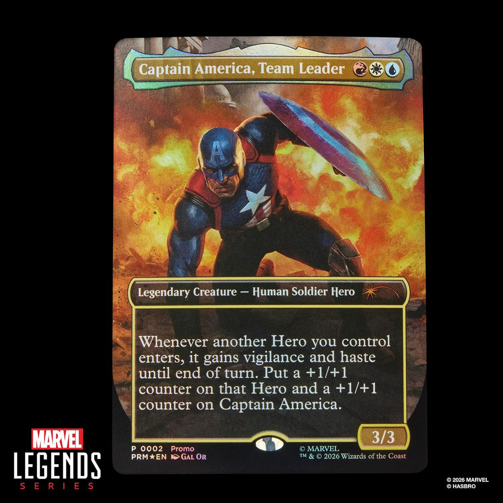 Marvel Legends Series Marvel Super Heroes Magic: The Gathering Captain America (Avengers: Twilight), Action-Figur (15 cm) Plus Exklusive Foil-Sammelkarte für das Trading Card Spiel