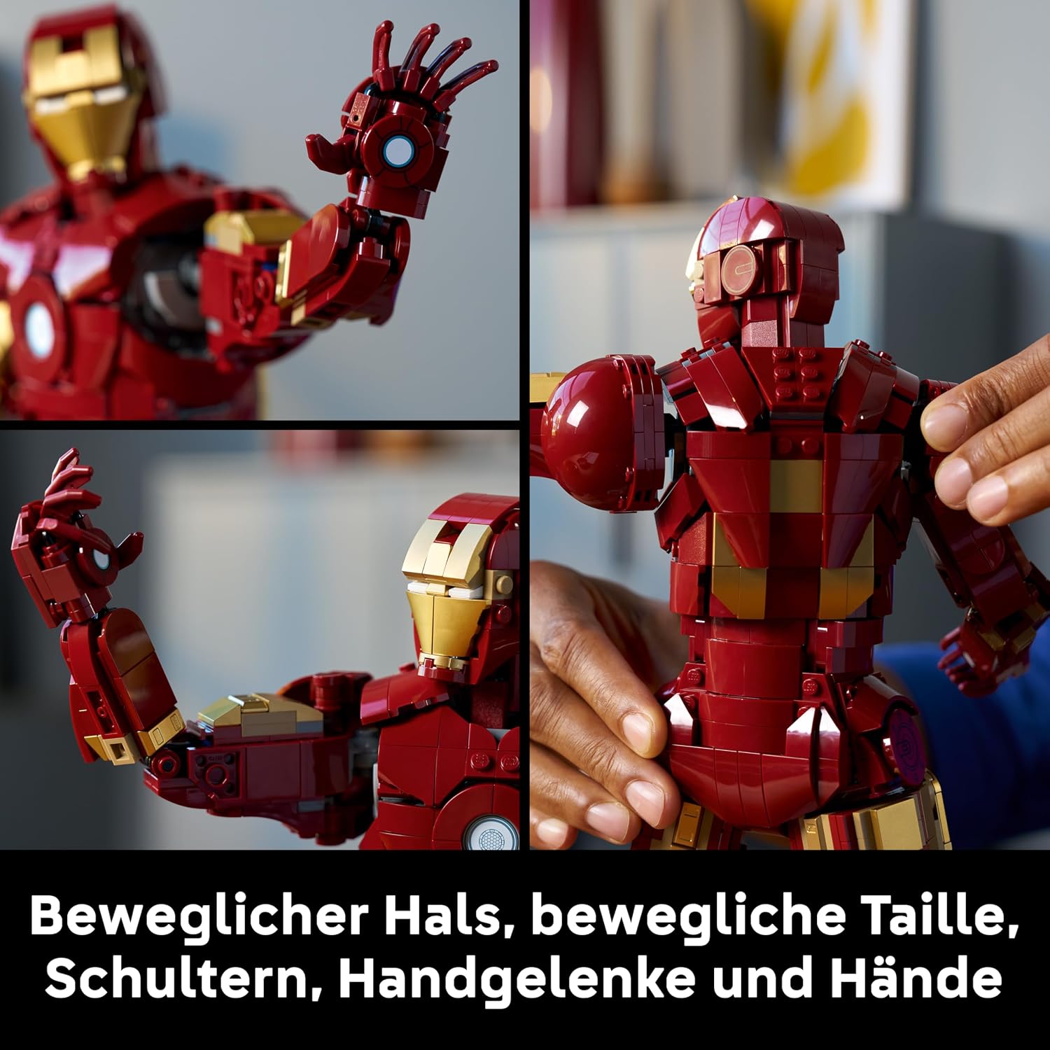 LEGO | Marvel Iron Man Mark 3 Sammleredition - Avengers Bauset für Erwachsene - Modellbau mit Minifigur, Ständer und Namensschild - Kreatives Geschenk für Männer, Frauen und Allen Fans - 76344