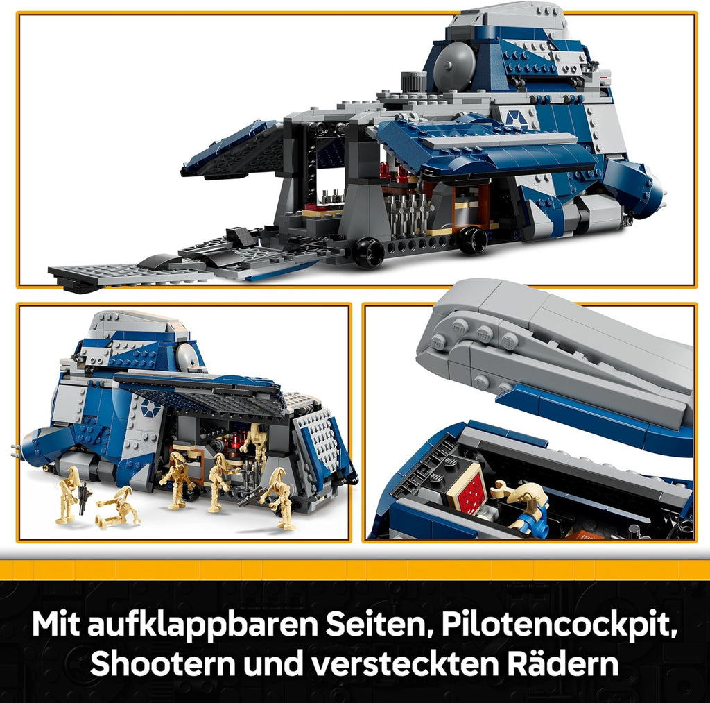 LEGO Star Wars: The Clone Wars Separatist MTT in the Battle of Felucia - Toy with Lightsaber - Kids' Gift for Boys and Girls - Model Building for Display and Collecting - 75435