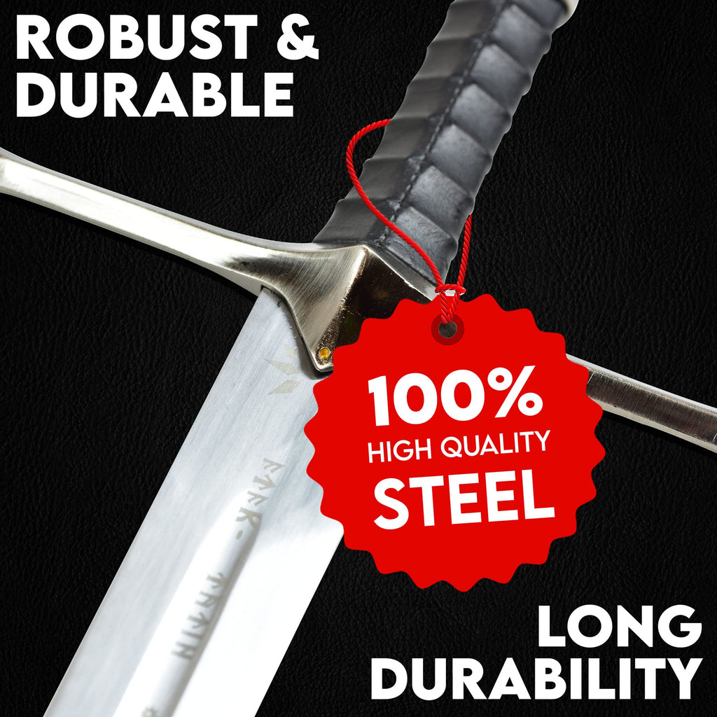 Der Herr der Ringe - LOTR Schwert, Filmschwert, echt, aus Stahl, Der Hobbit, Zauberer Merch, Aragorn Sword, Deko für Sammler und als Geschenk