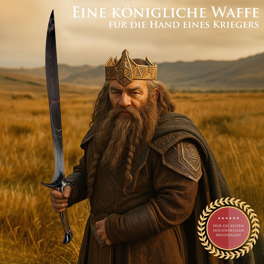 Der Herr der Ringe - LOTR Schwert, Filmschwert, echt, aus Stahl, Der Hobbit, Zauberer Merch, Aragorn Sword, Deko für Sammler und als Geschenk