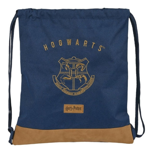 Backpack with Drawstrings Harry Potter Magical Brown Navy Blue (35 x 40 x