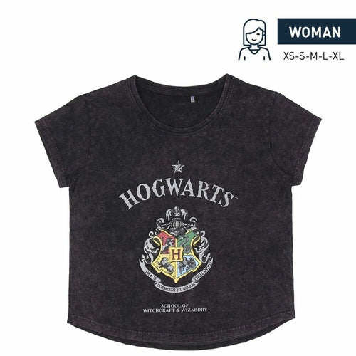 Women's Short Sleeve T-Shirt Harry Potter Grey Dark Grey