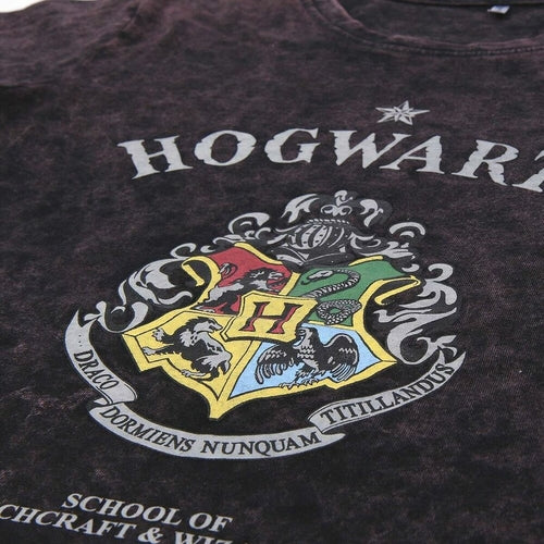 Women's Short Sleeve T-Shirt Harry Potter Grey Dark Grey