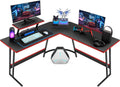 L-förmiger Gaming-Schreibtisch mit Monitorerhöhung – 51 Zoll Eckschreibtisch