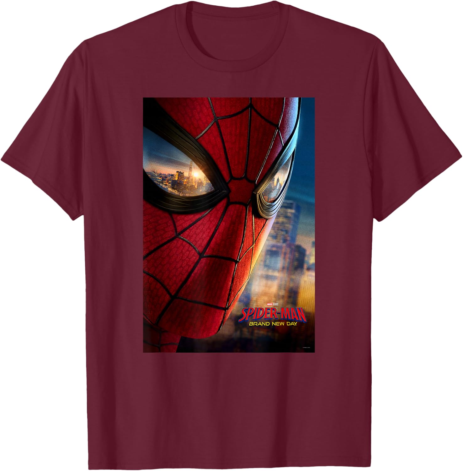 Marvel Studios Spider-Man BND Movie 2026 Mask Eyes Poster T-Shirt