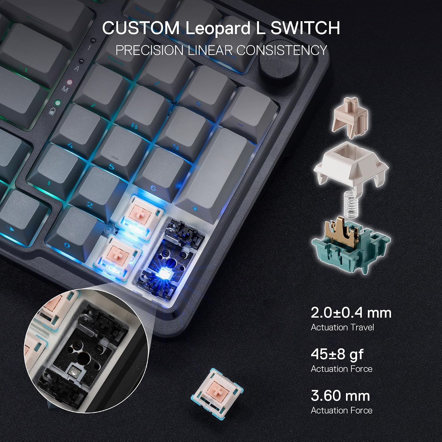Redragon K686 PRO SE Anime Gasket Gaming Tastatur RGB 3 Modus 98 Tasten | Hot Swap Sockel Drehknopfsteuerung Geräuschdämpfende Pads Custom Hi Fi Linear